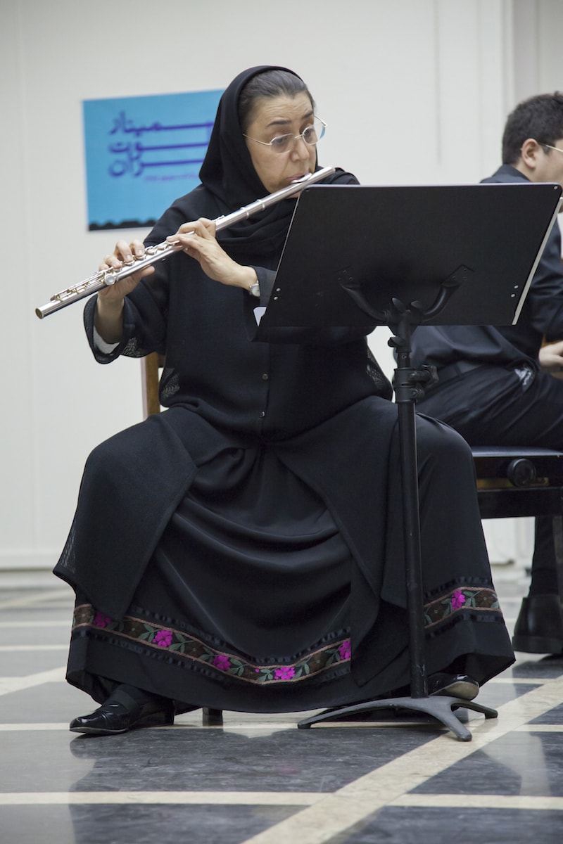 آذین موحد azin movahed iran flute society نگارخانه دانشگاه تهران پردیس هنر های زیبا